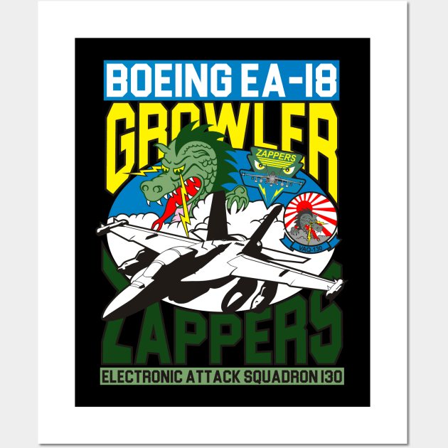 VAQ-130 Zappers - EA-18 Growler Wall Art by MBK